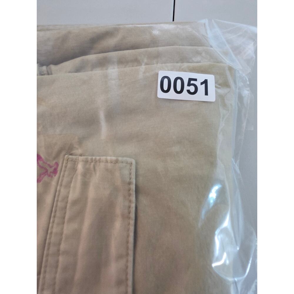 American Eagle Pants Size 12 Khaki Wide Leg Button Detail Preppy Y2K 90s Sailor - Picture 12 of 12